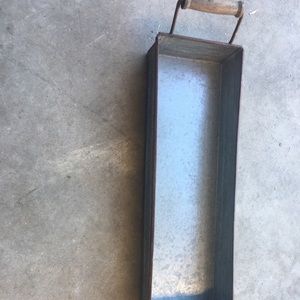 Long galvanized tray